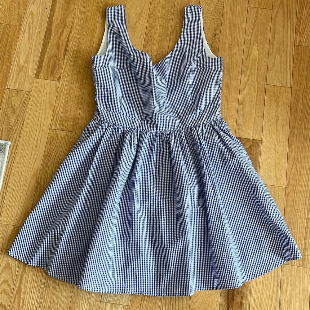 New without tags Kiel James Patrick Blue Gingham Sundress size 8 KJP